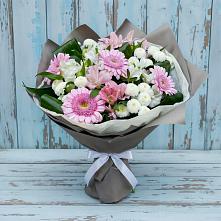 Букет цветов из:  Герберы, Альстромерии и Хризантемы в Гвардейском