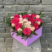 Цветочная композиция из Розы в коробке в Гвардейском