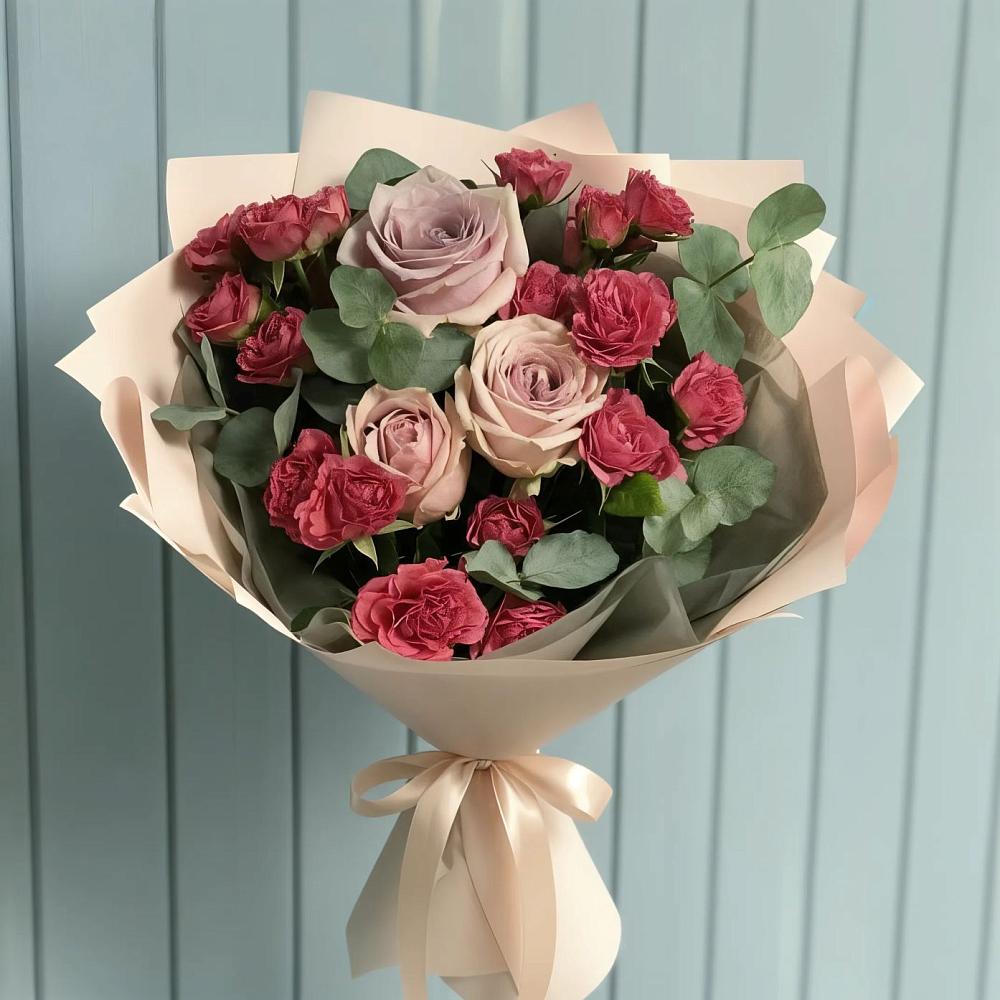 Букет цветов из: Гвоздики и Розы в Гвардейском