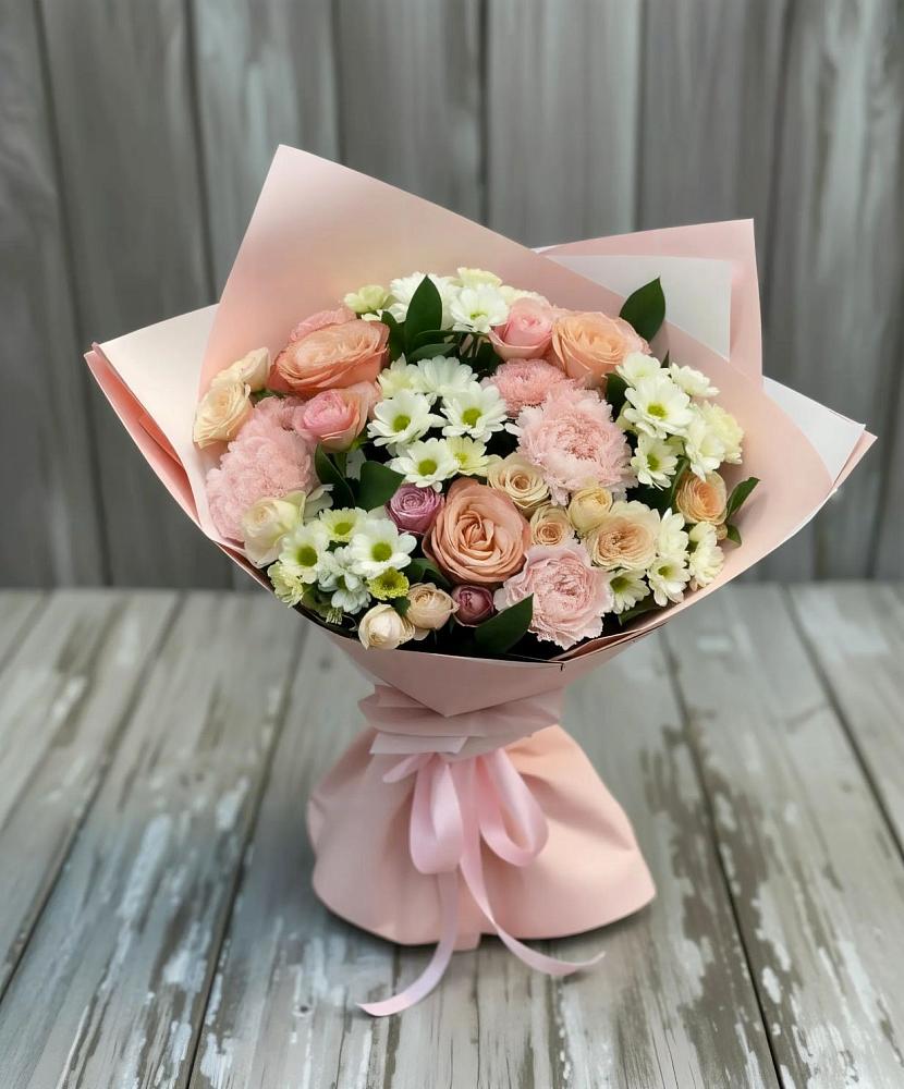 Букет цветов из: Гвоздики, Розы и Хризантемы в Гвардейском