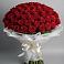 Букет 101 Красная роза Блэк Мэджик в Гвардейском