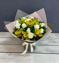 Букет цветов из:  Орхидеи и Розы в Гвардейском