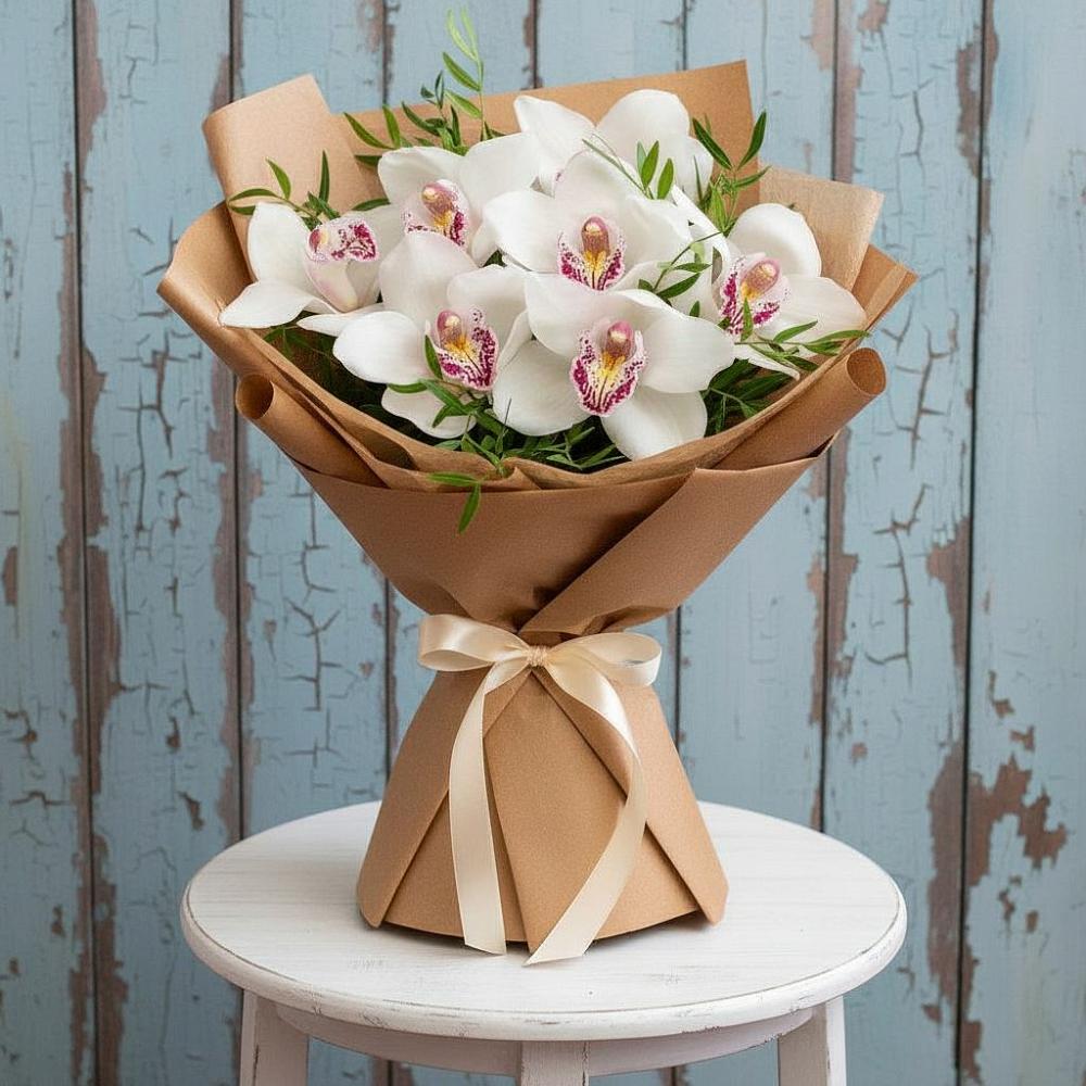 Букет цветов из: Орхидеи и Розы в Гвардейском