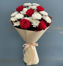 Букет цветов из:  Розы и Хризантемы в Гвардейском