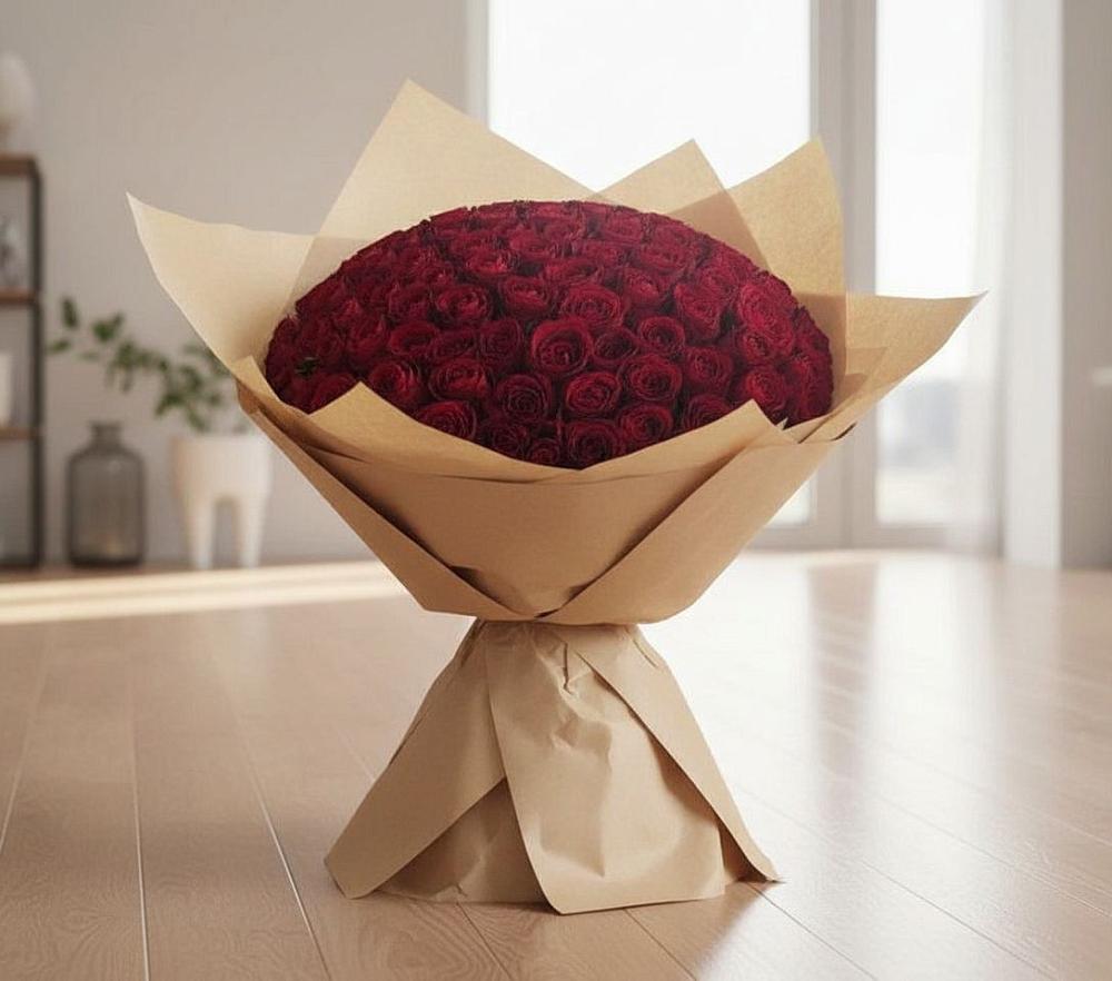 Букет 101 Красная роза в Гвардейском