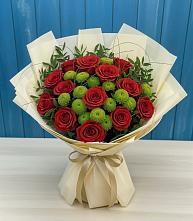 Букет цветов из:  Розы и Хризантемы в Гвардейском