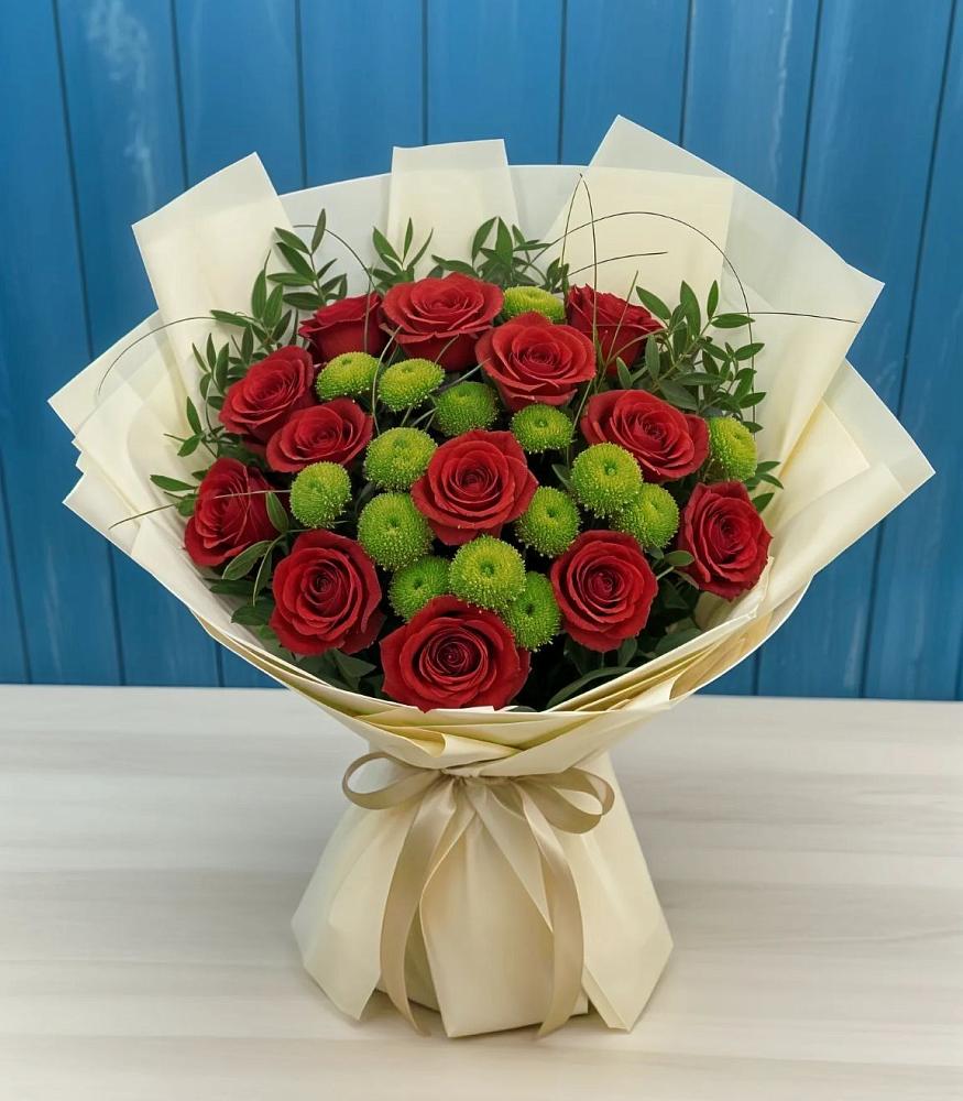 Букет цветов из: Розы и Хризантемы в Гвардейском