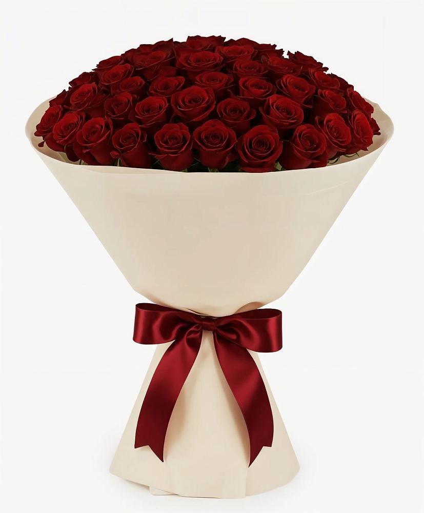 Букет 101 Бордовая роза Блэк Бакарра в Гвардейском