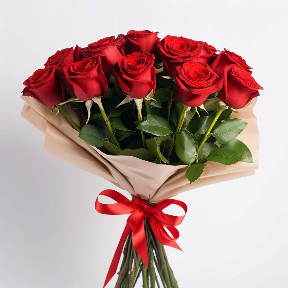 Букет 11 Красных роз Эдлесс Лав в Гвардейском